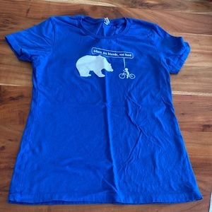 Alstyle Cute Biker and Bear T-Shirt medium but sized smaller